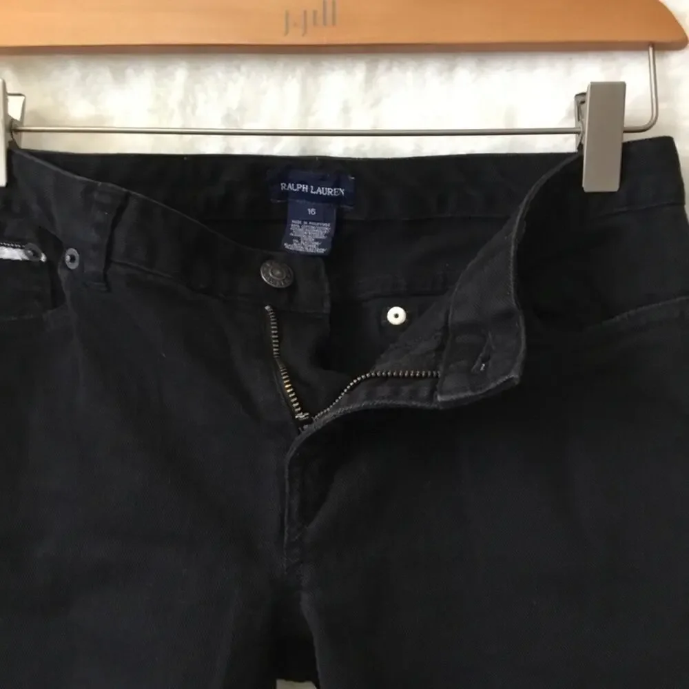 Ralph Lauren Girl Black Straight Leg Jeans